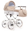 ГОНДОЛЬНАЯ КОЛЯСКА ARRUE CLASSIC ELEGANCE, бело-розовая