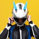 1PARA СИНІЙ ABS КЛАКСОН АКСЕСУАР DO ШОЛОМА MOTOCIKLINIO O AERODYNAMICZNEJ КОНСТРУКЦІЙ  фото 13