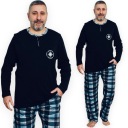 МУЖСКИЕ ПИЖАМЫ БОЛЬШИХ РАЗМЕРОВ ДЛИННЫЕ СП.ПУГОВИЦЫ/КАРМАН