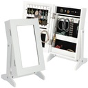 БЕЛЫЙ ШКАФ ДЛЯ ЮВЕЛИРНЫХ УКРАШЕНИЙ С ЗЕРКАЛОМ