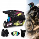 ШЛЕМ МОТОЦИКЛЕТНЫЙ CROSSOWY ATV DIRT ENDURO QUADA + ОЧКИ + REKAWICE КАПОТ L  фото 11