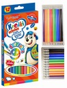 Стираемые КАРАНДАШИ BAMBINO С ЛАСТИКОМ, 12 ЦВЕТОВ