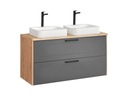 ШКАФ С РАКОВИНОЙ 120СМ MADERA ДУБ ARTISAN ГРАФИТ