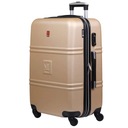 Cestovný kufor na kolieskach Veľký Rozšírený +5cm Zlatý Tvrdý ABS TSA zámok EAN (GTIN) 5902376352279
