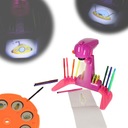 Projektorový projektor kalka pre výučbu kreslenia pre deti fialové diapozitívy Materiál plast
