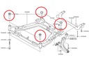 4 PCS. BUSHING BEAM FRAME QASHQAI JUKE X-TRAIL KOLEOS 