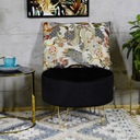 Sedací vak čierny okrúhly glamour moderný sedák Druh tapicérovaný