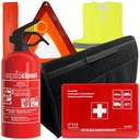 КОМПЛЕКТ ОГНЕТУШИТЕЛЯ, ПЕРВЫЙ КОМПЛЕКТ, ТРЕУГОЛЬНИК, АВТОМОБИЛЬНЫЙ ЖИЛЕТ + ОРГАНАЙЗЕР БАГАЖНИКА