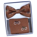 Галстук-бабочка и носки Велосипеды коричневые