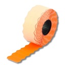 ЦЕННИКИ F1 КРУГЛЫЕ 26X12 ОРАНЖЕВЫЕ 5 РОЛИКОВ