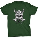 Czaszka Wiking Koszulka Viking Skull Valhalla Model Viking Wiking Valhalla Thor Ragnar Odyn Kruk