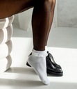MILENA ŽENSKÉ biele ponožky DÁMSKE s volánikom čipkou 37-41 Veľkosť 37-41