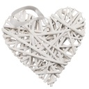 SERCE WIKLINOWE BIAŁE DO POWIESZENIA ŚLUB WESELE 15 CM