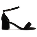 черные ЖЕНСКИЕ САНДАЛИИ НА КАБЛУКЕ, ЭКО КОЖА, ВЫСОКИЕ САНДАЛИИ, ЗАМШЕВЫЕ ТУФЛИ