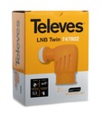 LNB konwerter Twin Televes Waga produktu z opakowaniem jednostkowym 0.3 kg