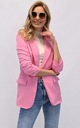 Куртка женская, свободный жакет, розовый, XL/42