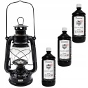 НАБОР МАСЛЯНОЙ ЛАМПЫ С ФИТИЛЕМ + 3x МАСЛА 0,5 Л ЧЕРНЫЙ