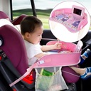 Дорожный столик для детей в машину, для розового автокресла.