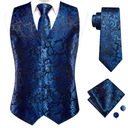 Жаккардовый комплект: Жилет, галстук, нагрудный платок, запонки, размер L WYS24H.
