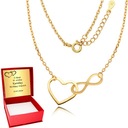 Золотая цепочка 925 пробы с колье «Бесконечное сердце»