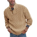 Pánsky sveter s pologolfom s dlhým rukávom Značka bez marki