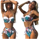 BIKINI STRÓJ KĄPIELOWY DWUCZĘŚCIOWY KOMPLET DAMSKI BOHO KOSTIUM WYSOKI STAN