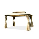 САДОВЫЙ ПАВИЛЬОН-палатка-беседка с VANCOUVER ШТОРЫ 4х3м Бежевый МОСКИТНАЯ СЕТКА