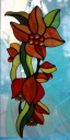 Витраж Тиффани «Райский цветок» Оранжевый II
