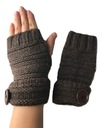 Dámske rukavice zimné palčiaky hnedé Veľkosť uniwersalny