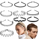 МУЖСКАЯ ЖЕНСКАЯ НЕСКОЛЬЗЯЩАЯ МЕТАЛЛИЧЕСКАЯ ПОВЯЗКА ДЛЯ ВОЛОС МУЖСКАЯ ЖЕНСКАЯ 10X