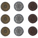 НАБОР ИЗ 9 АРАБСКИХ МЕТАЛЛИЧЕСКИХ МОНЕТ РПГ РПГ