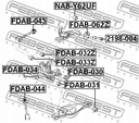 BLOQUE SILENCIOSO PALANCA COJINETE FEBEST FDAB-032Z 