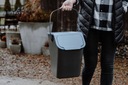 Kôš na triedený odpad čierny, zelená klapka Materiál plast