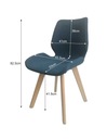 Čalouněná textilní židle SJ.0159 do obývacího pokoje 4 kusy Oranžová Šířka nábytku 45.5 cm