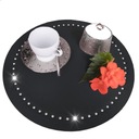 Декоративная подушечка GLAMOUR, круг 40 см, черный, серебристый