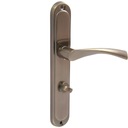 Ручка межкомнатной двери, длинная задняя панель ключа, патинированный алюминий ROMANA
