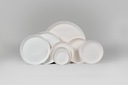 Тарелки Одноразовые бумажные десертные тарелки, белые, 18 см, 100 шт, ЭКО