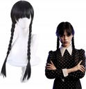 ПАРИК WEDNESDAY ADDAMS, ЧЕРНЫЕ КОСЫ, 60 см