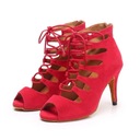 BUTY DO TAŃCA TANECZNE SZNUROWANE CZERWONE 8,5cm