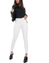 Białe jeansy damskie średni stan W26 L30