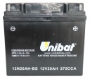 Аккумулятор Unibat 12N20AH-BS 20 Ач