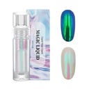 Зелено-синяя жидкая пудра для дизайна ногтей