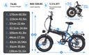 Складной внедорожный электрический велосипед 1500 Вт 48 В 14 АХ 50 км/ч 20-дюймовая толстая шина