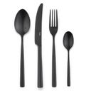 VERLO SU BLACK Набор из 24 предметов, матовое PVD, элегантный матовый черный