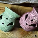 Керамический камин для ароматических масел и восков DROPS SELEDINE GREEN