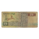 Banknot, Egipt, 20 Pounds, KM:52b, VG(8-10) Kraj Egipt