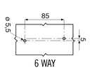 BLOQUE FUSIBLE PLANO 6-KROTNA 