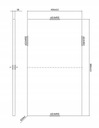 Столешница для ванной комнаты из черного мрамора Cersanit Larga 80x45x1,8 см