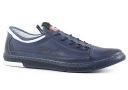 ПОВСЕДНЕВНЫЕ КОЖАНЫЕ ТУФЛИ POLBUT K-22 ТЕМНО-СИНИЕ 43