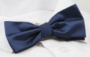 Темно-синий галстук-бабочка и белый нагрудный платок - Alties
